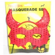 Halloween Masquerade Set In Bloody Red